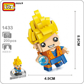 1433 Loz Mini - Brick ´H'eadz - Dragonball (Ohne Box)