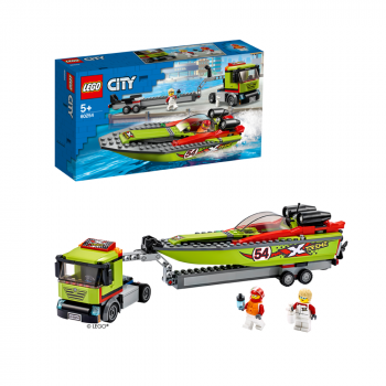 LEGO 60254 City - Rennboot-Transporter