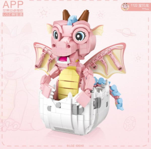 1122 Loz Mini - Pinker Drachen (Ohne Box)