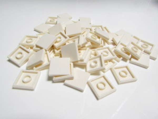 100 Stück 2x2 Fliesen Weiss (#54)
